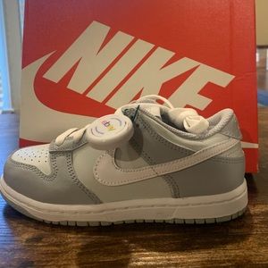 Youth size 13 Nike Dunk Low - wolf grays. Brand new in box, never worn.